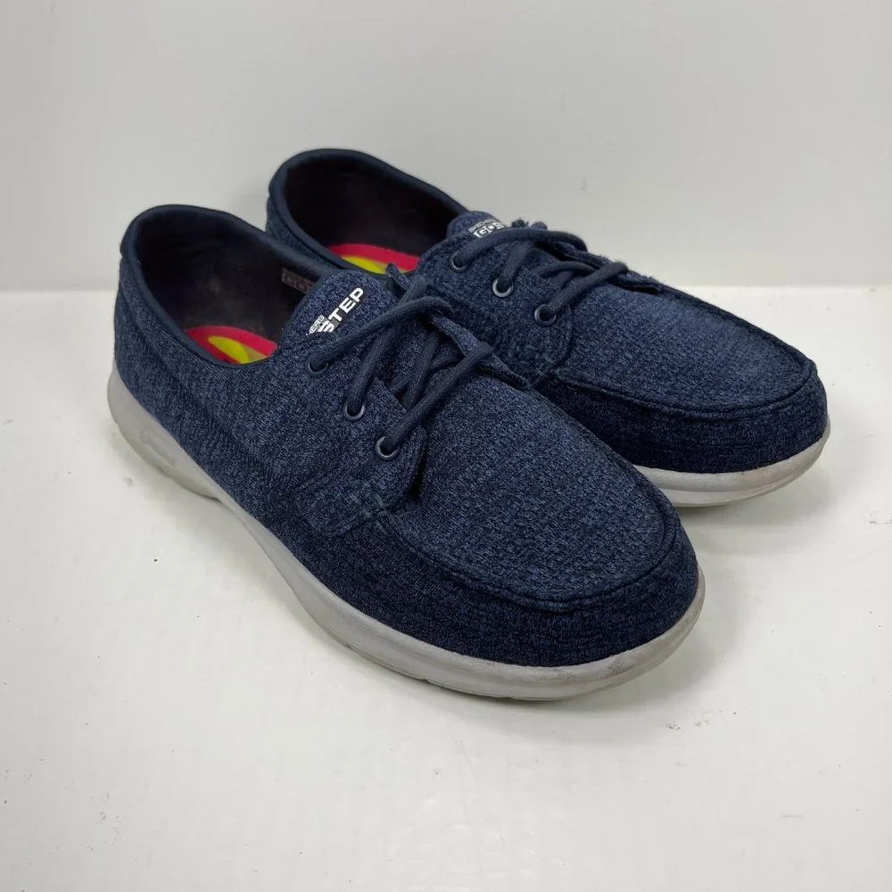 Skechers Goga Max Boat Shoes Blue Womens US Size 7 EUR 37 14429 Shoes